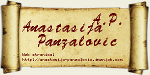 Anastasija Panzalović vizit kartica